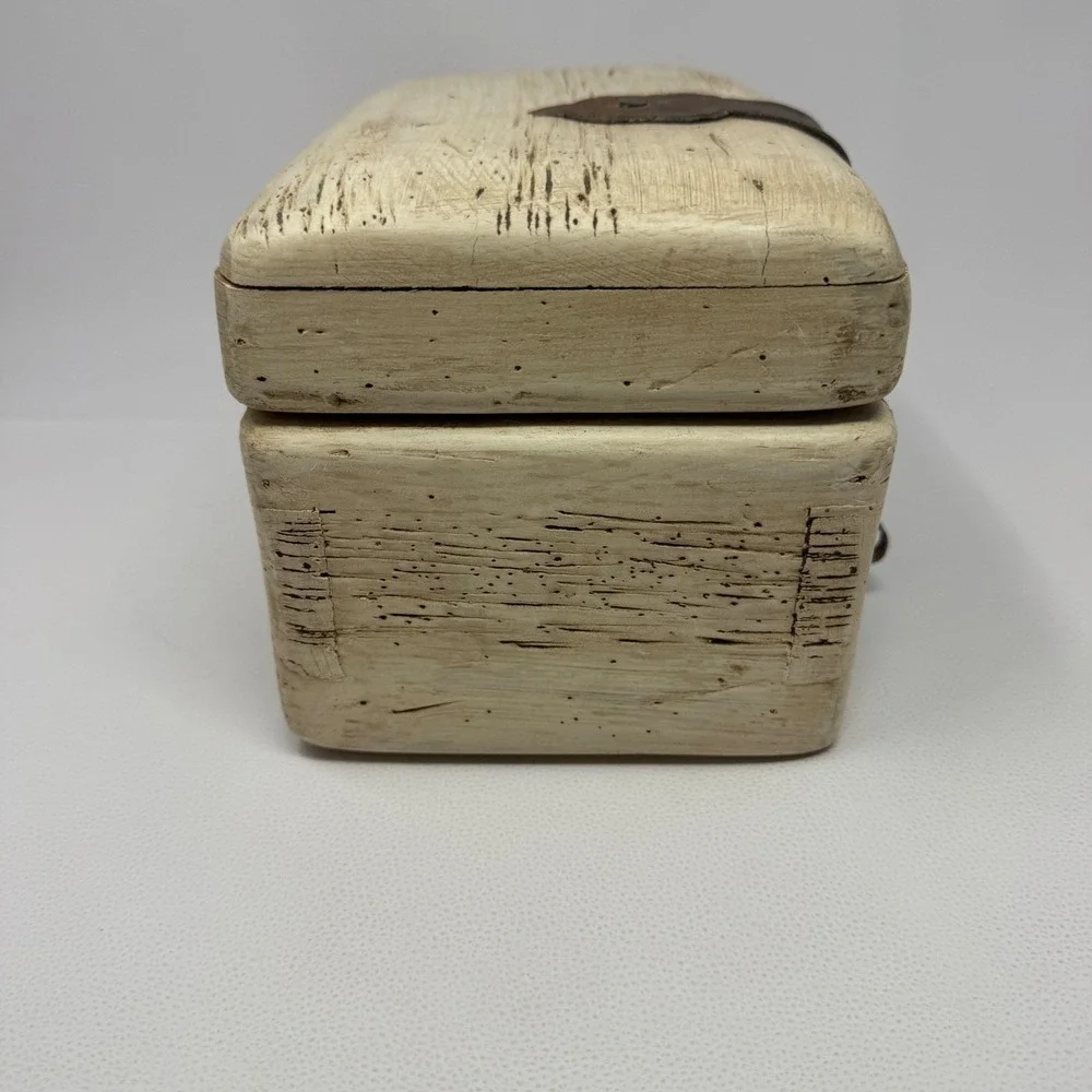 Vintage Wood Cigar Box Locking Hasp NORMA Hinges Distressed No Key 8in